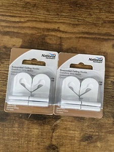 2 sets of National Hardware 249-664 2Pk White Suspended Ce N249-664 - Picture 1 of 2