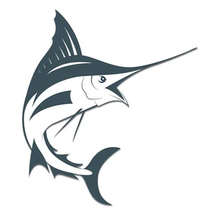 Marlin Fisch Aufkleber Vinyl Decal Schwertfisch Meer Ozean Fischerboot Wand Auto Fenster - Bild 1 von 4