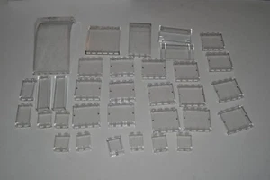 Lego Lot of Transparent Trans-Clear Panels Walls Parts Small Windows Curved ADKV - Picture 1 of 5