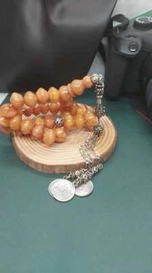 Rosario Faturan tedesco fatto a mano Tasbih Masbaha preghiera islamica 33 perline 14*15 - Foto 1 di 1