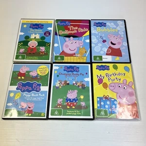 Peppa Pig DVD 6 Bundle PAL Region 4 Rated G Kids Girls Boys 6 Titles Family EUC - Picture 1 of 11