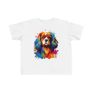 Bright Cavalier King Charles Spaniel Toddler Tee Cute Dog Shirt Girls Boys Kids  - Picture 1 of 19