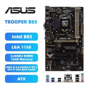 Intel B85 Motherboard ASUS TROOPER B85 LGA1150 DDR3 for 4th Intel Core i7/i5/i3 - Picture 1 of 9