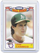 JOSE CANSECO 1989 Topps 1988 All-Star Card #6 Insert Oakland A's HOF