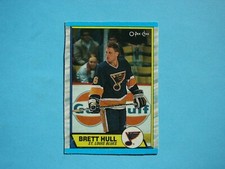 1989/90 O-PEE-CHEE BOX BOTTOM NHL HOCKEY CARD #F BRETT HULL SHARP!! 89/90 OPC