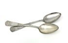 2 Roehm & Wright Sterling Silver Soup Spoons LRG 8." Antique W/ Mono HTF