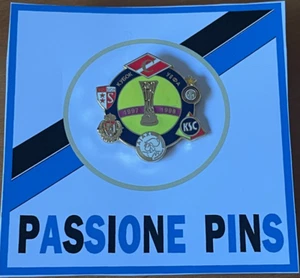 INTER FC DISTINTIVO COPPA UEFA 97/98 GRUPPI SQUADRE PRIMA FASE - VINCITORE INTER - Foto 1 di 2
