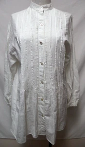 Saks Fifth Avenue Hype Vintage Pleated tunic top blouse NEW Size Sz Medium Md M - Picture 1 of 14