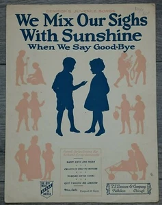 1924 Denisons Jugendlieder Mix Seufzer Sonnenschein Abschied Vintage Noten 1920er - Bild 1 von 4