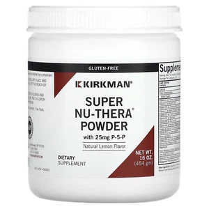 2 X Kirkman Labs, Super Nu-Thera Powder with P-5-P, Natural Lemon, 16 oz (454 gm - Picture 1 of 2