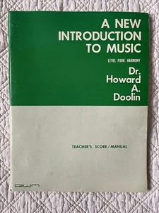 A New Introduction To Music Level 4: Harmony By Dr. Howard Doolin Out of Print - Picture 1 of 4