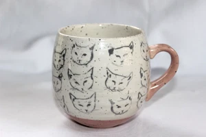Anthropologie Leah Reena Goren Cat Ceramic Coffee Tea Mug Cup Rare Pink Color - Picture 1 of 7