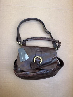 Bolso de Hombro Francesco Biasa Exotic Essentials Kenia Cuero Marrón A62401 Nuevo con Etiquetas Foto 1 de 4