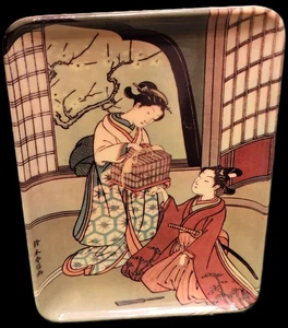 Bandeja Punta Melamina De Colección Escena Japonesa Artesanías Decorativas La Jaula de Pájaros - Lovenote - Imagen 1 de 6