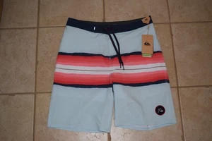 NWT Boy's Quiksilver Surf Silk High line Resin Tint Board Shorts Lt Blue s 30/16 - Picture 1 of 3