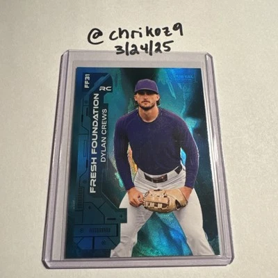 2023 Skybox Metal Universe Fresh Foundation Aqua Dylan Crews RC #FF-31 - Image 1 of 2