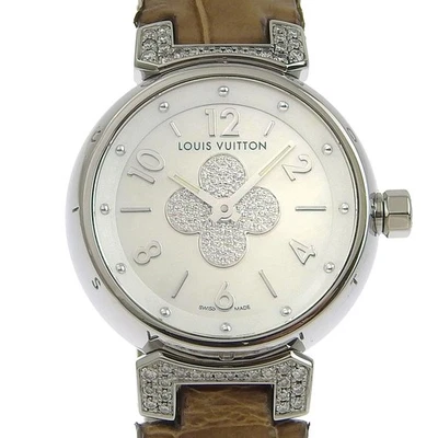 LOUIS VUITTON Tambour Watches Q121P Forever Brown White shellDial Stainles... - Image 1 of 4