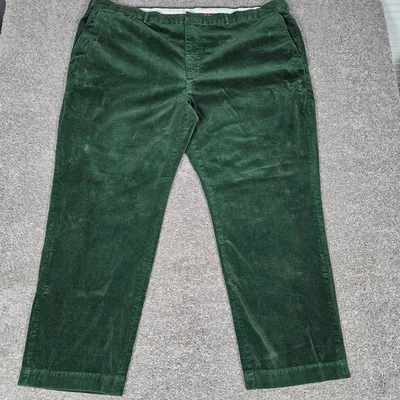 Vtg Polo Ralph Lauren Corduroy Pants Mens 50X30.5 (Tag 52X32) Green Festive  - Image 1 of 4