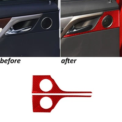 Red Carbon Fiber Rear Door Handle Panel Cover Trim For Lexus RX350 450h 2016-19 - Изображение 1 из 4
