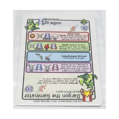 Level 99 Pixel Tactics Pixel Tactics - Dragon / Dargon the Gaminator Bag NM - Image 1 of 2