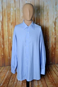 Brioni Men Birds Eye Cotton Made in Italy Pearl Button Dress Shirt Sz 17.5/L - Picture 1 of 10