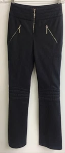 Roberto Cavalli Pants Black Stretch Exposed Zipper Bootleg Size 38/2 - Picture 1 of 11
