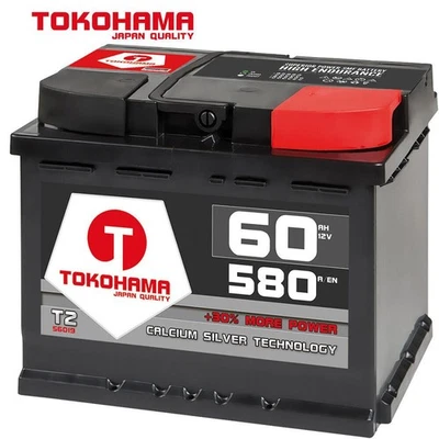 TOKOHAMA Autobatterie 60Ah +30% mehr Leistung Wartungsfrei ersetzt 56Ah 61Ah 63Ah 64Ah