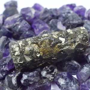 Rough Raw 129 Ct Cleavage Natural Pyrite Crystal CERTIFIED Loose Gemstone - Picture 1 of 7