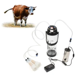 3L /0.8 Gal Electric Vacuum Pump Milking Machine Portable Barrel Cow Milker 12V - Picture 1 of 9