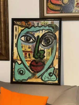 "Pintura desnuda vintage de Peter Keil de Nueva York - enmarcada 19"" x 25""" Foto 1 de 4