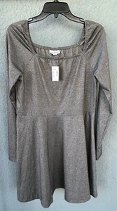 Girl’s Sugar And Jade Shimmery Long Sleeve Stretchy Big Kids Dress Size XXL - Picture 1 of 4