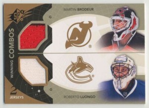 Martin Brodeur Roberto Luongo 2010-11 SPx Winning Combos Dual PATCH #WC-BL