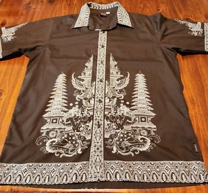 Vintage Rip Curl Button Up Shirt XL 90s Surfer Girls Temple Surfwear Rare - Picture 1 of 11