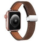 Genuine Leather For Apple Watch Ultra 2 Series 9 8 7 5 Strap WatchBand Band