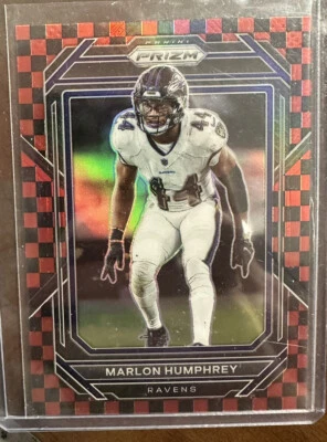 2022 Prizm Red Black Checkerboard Marlon Humphrey CASE HIT No. 24 - Image 1 of 2