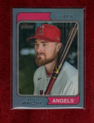 JARED WALSH 2023 HERITAGE SILVER REFRACTOR  080/374 LOS ANGELES ANGELS - Image 1 of 2