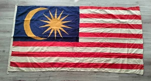 1979 vintage wool flag of Malaysia ship Marine nautical maritime 70" x 36.6" - Picture 1 of 13