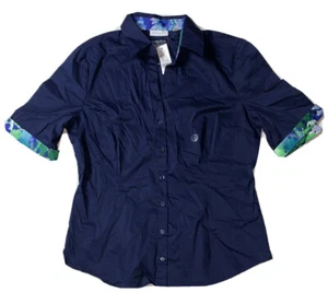 Brand New- New York & Company 3/4 Sleeve Solid Stretch Blouse Womens (Size L) - Picture 1 of 6