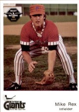 1982 Phoenix Giants Valley National Bank #26 Mike Rex Lebanon Oregon OR Card