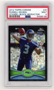 Topps Chrome Russell Wilson Black Refractor RC/299 PSA 9 Seattle Seahawks 2012 - Imagen 1 de 2