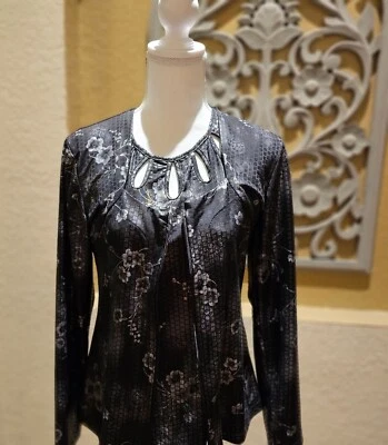 De colección Artex Fashions Y2K 2 piezas S Estampado Animal Manga Larga con Escote Recortado Foto 1 de 4