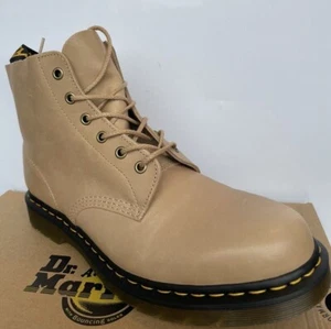 STIVALETTI DR MARTENS BEIGE NON LEGATI 101 CARRARA IN PELLE TAGLIA UK 8 EU 42 - Foto 1 di 4