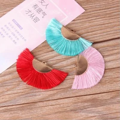 10pcs Fan shape tassel Earrings charms Jewelry Necklace DIY Making Accessories  - Image 1 of 4
