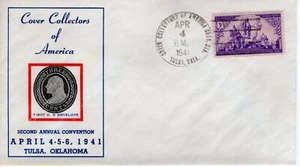 COVER COLLECTORS OF THE WORLD, TULSA, OKLAHOMA   1941  FDC11602 - Picture 1 of 1