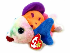 TY Beanie Baby 8" Plush LIPS the FISH Soft Toy RETIRED 5th Gen ST / 8th Gen TT - Picture 1 of 8