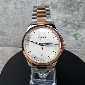 Gucci G-Timeless Silver Rose Gold Stainless Steel Mens Watch YA126473 RRP £950 - Bild 1 von 8