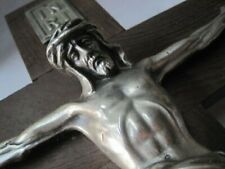  Sehr schönes Kreuz Jesus Metall Holz  Kruzifix "groß" 