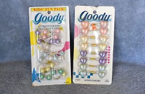 Vintage Goody Ponytailers 1993 and 1989 Pastel Twin Bead Ponytail Holders - Picture 1 of 3