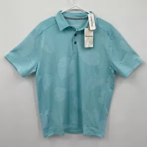 Tommy Bahama Men's Palm Coast Delray Frond IslandZone Polo Shirt Blue Size M - Picture 1 of 10