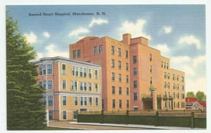 Sacred Heart Hospital Manchester New Hampshire Postcard Vintage Queen City NH - Picture 1 of 2